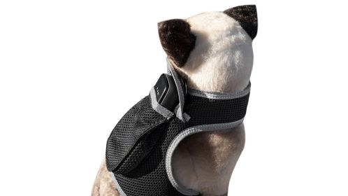 Pet Tracker Rechargeable Pet Tracking System GPS Locator + Factual Dog Tracking App Size:L