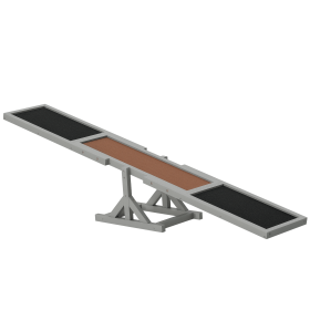 Wood Pet Seesaw Platform Dog Agility Training Equipment Run Game Toy Weather Resistant Pet Supplies Grey